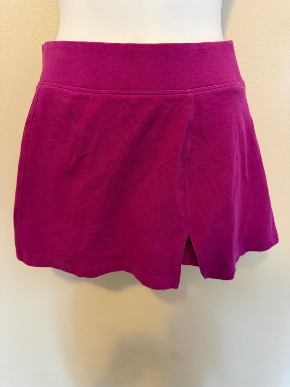 PINK Victoria's Secret Magenta Mini Skirt with Front Slit